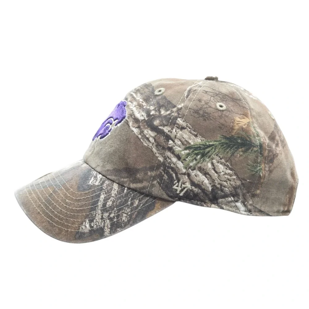 K-State Wildcats Youth Camo Hat Realtree Adjustable Cap Purple Strapback New NWT